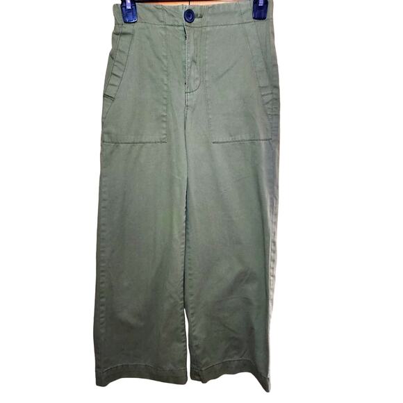 Green Flat Front Pants Size 00 - Picture 1 of 3